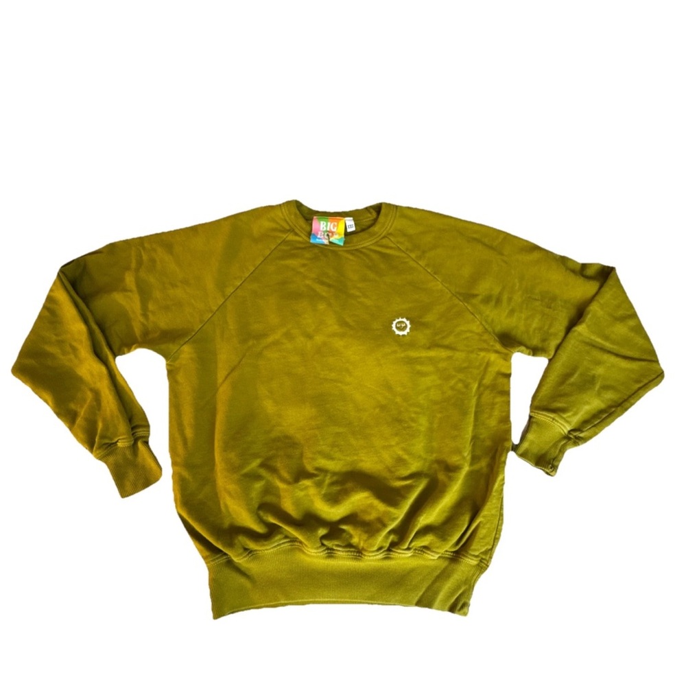 Lot of 2: Big Bud Press Cotton French Terry Sweatshirts Sage & Chartreuse XXS